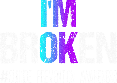 Im Broken Teal & Purple Ribbon Suicide Prevention Awareness Polo