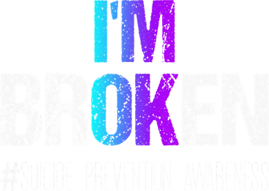 Im Broken Teal & Purple Ribbon Suicide Prevention Awareness Doggie Tank