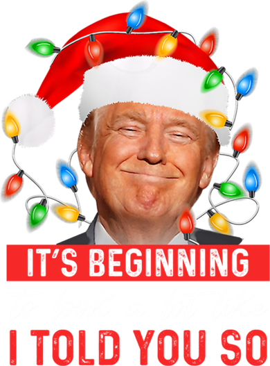 ItS Beginning To Look A Lot Like I Told You So Trump Xmas Gift Women's Hoodie