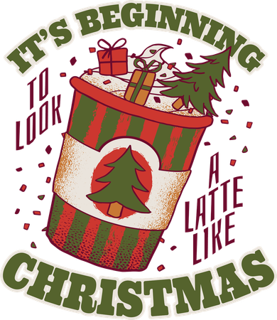 It's Beginning To Look A Latte Like Christmas Caffeine Lover Kids Hoodie
