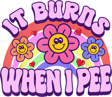 It Burns When I Pee Funny Sarcastic Ironic Inappropriate Doggie Tank