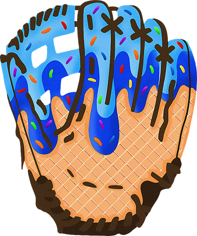 Ice Cream Cone Baseball Glove Drip Toddler T-Shirt