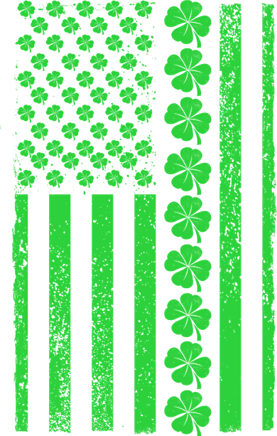 American Irish Clover Vintage Flag Golf Towel
