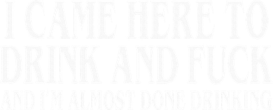 I Came Here To Drink And Fuck And IM Almost Done Drinking Baby Bodysuit