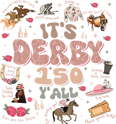ItS Derby 150 Yall 150th Horse Racing Ky Derby Day Kids Hoodie