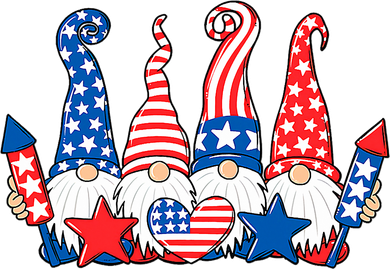 Independence Day 4th Of July Cute Gnomes Kids T-Shirt