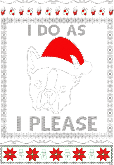 I Do As I Please Boston Terrier Ugly Christmas Sweater Cute Gift Kids Sweatshirt