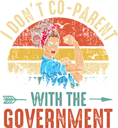 I Don't Coparent With The Government Retro Vintage Kids T-Shirt