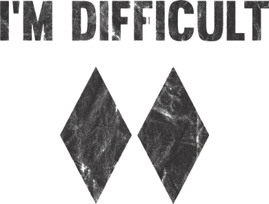 Im Difficult Double Black Diamond Ski Snowboard Kids Sweatshirt
