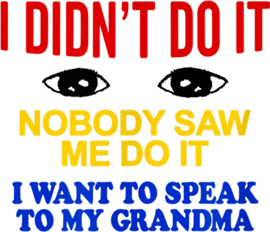 I Didn't Do It Nobody Saw Me I Want To Speak To My Grandma Hat