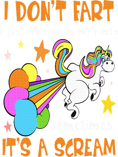 I Don't Fart I Just Whisper In My Pants Funny Unicorn Doddie Hoodie