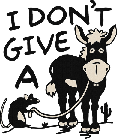 I DonT Give A Donkey Rat Funny Sarcastic Doggie Tank
