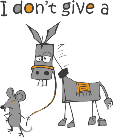 I Don't Give A Rat Ass Donkey And Mouse Walking Funny Gift Doggie Tank
