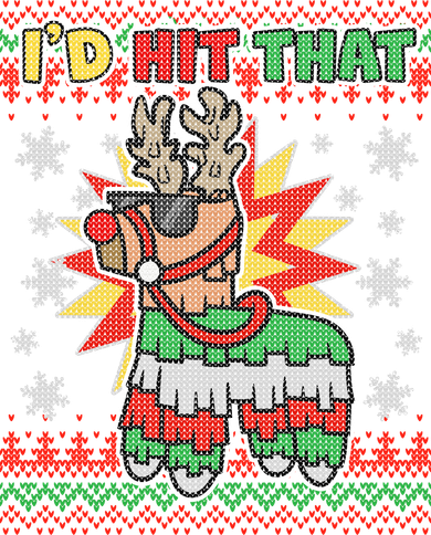 Christmas I'd Hit That Llama Pinata Ugly Sweater Baby Bodysuit