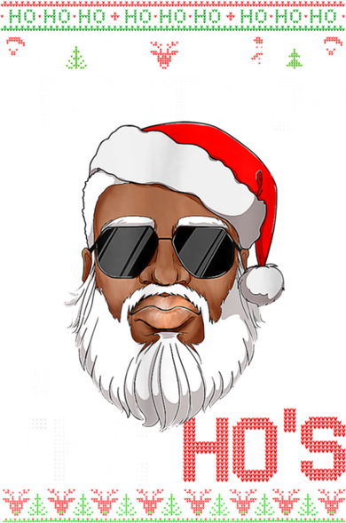 I Do It For The Hos Christmas African American Santa Black Baby Bodysuit