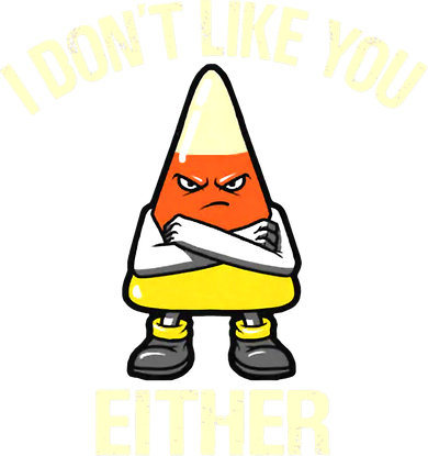 I Don't Like You Either Funny Halloween Candy Corn Pajama Set