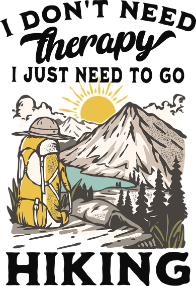 I DonT Need Therapy I Just Need To Go Hiking Kids Hoodie
