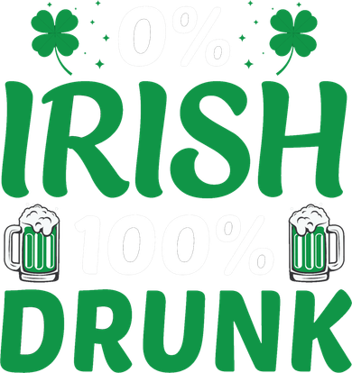 0 Irish 100 Percent Drunk Funny St Pattys Day Coaster