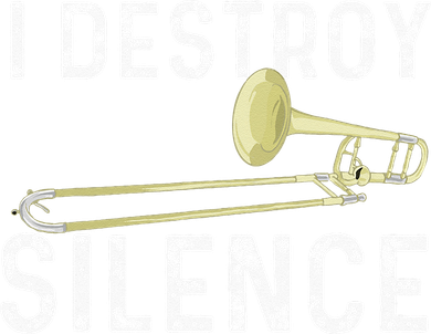 I Destroy Silence Trombonist Trombone Player Marching Band Button