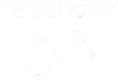 I'm Difficult Skiing Skier Snowboard Double Black Diamonds Doggie Tank