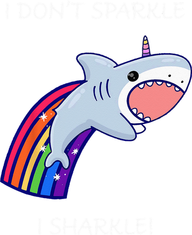 I Don't Sparkle I Sharkle Shark Unicorn Rainbow Tote Bag