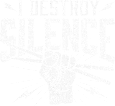 I Destroy Silence Drummer Music Lover Button