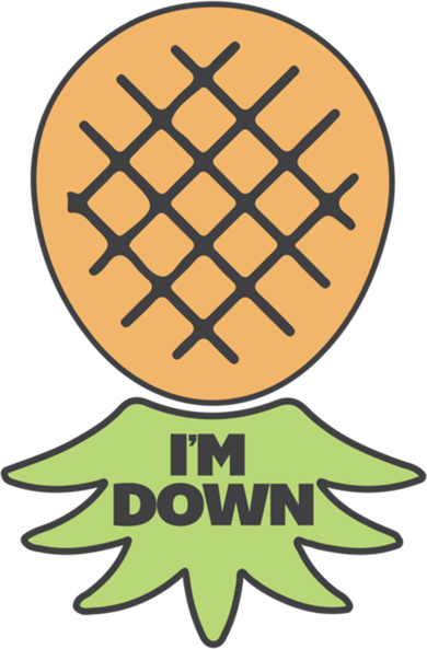 I'm Down Swinger Upside Down Pineapple Gift Kids Hoodie