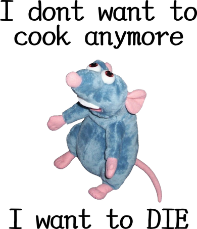 I Don't Want To Cook Anymore I Want To DIE Rat Meme Golf Towel