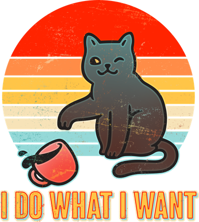 I Do What I Want Bad Cat Coaster
