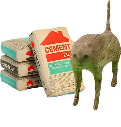I Eat Cement Cursed Cat Kids Sweatshirt