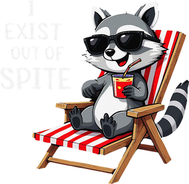 I Exist Out Of Spite Funny Raccoon Sunglasses Gift Toddler T-Shirt