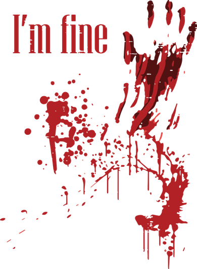 I'm Fine Bloody Halloween Women's Sweatshirt