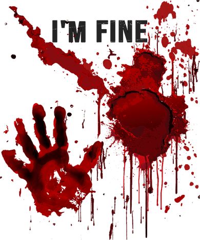Im Fine Bloody Hand Bloodstained Blood Splatter Halloween Women's Long Sleeve Shirt
