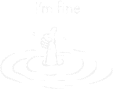 IM Fine Drowning Meme Funny Design Kids Sweatshirt