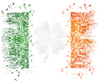 Irish Flag Distressed Shamrock ST Patrick's Day Doddie Hoodie