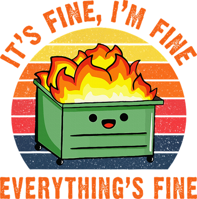 ItS Fine IM FineEverythingS Fine Lil Dumpster Fire Cool Toddler Long Sleeve