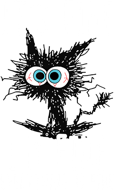 It's Fine I'm Fine Everything Is Fine Funny Black Cat Kids Sweatshirt
