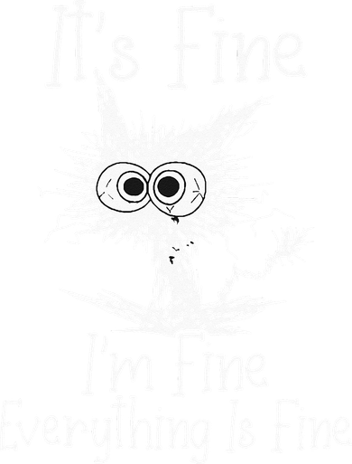 Its Fine Im Fine Everything Is Fine Funny Cat Kids Sweatshirt