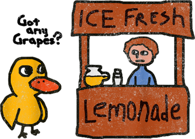 Ice Fresh Lemonade Got Any Grapes Duck Funny Gift Women's Tank Top