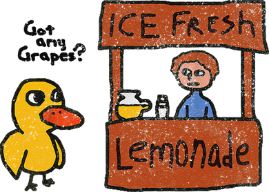 Ice Fresh Lemonade Got Any Grapes Duck Funny Gift Baby Bodysuit