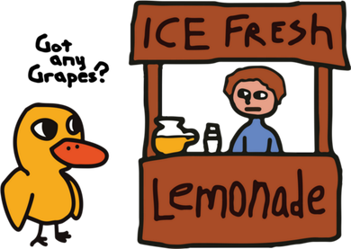 Ice Fresh Lemonade Got Any Grapes Duck Funny Ice Fresh Kids T-Shirt