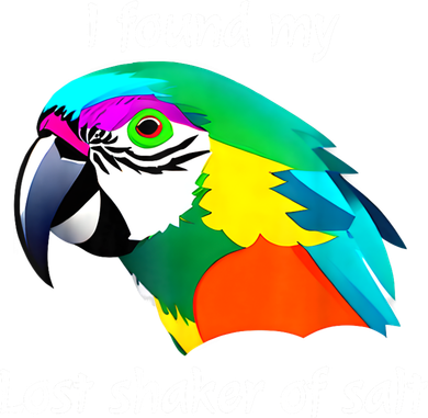 I Found My Lost Shaker Of Salt Fun Parrot Head Design Toddler T-Shirt