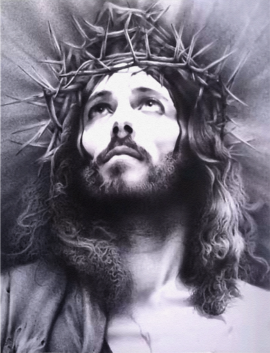 Image Face Of Jesus On A Cross With Crown Of Thorns Polo