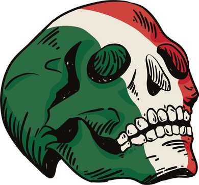 Italian Flag Skull Women's Dry Zone Grid Polo