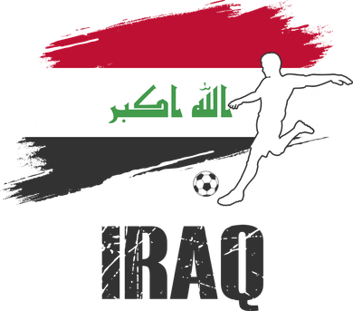 Iraq Football Team Player Flag Women's Long Sleeve Shirt