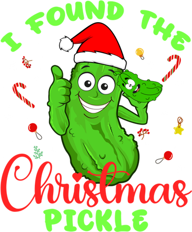 I Found The Christmas Pickle Funny Xmas Party Gift Kids T-Shirt