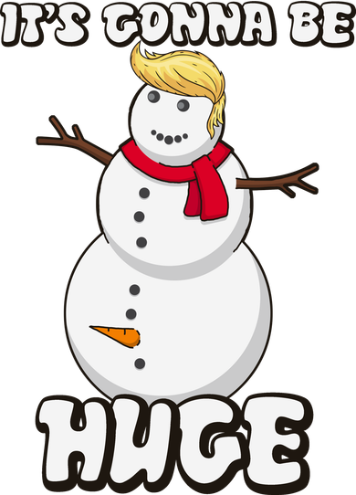 It's Gonna Be Huge Trump Christmas Snowman Kids T-Shirt