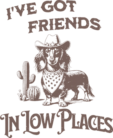 IVe Got Friends In Low Places Dachshund Women's Long Sleeve Shirt