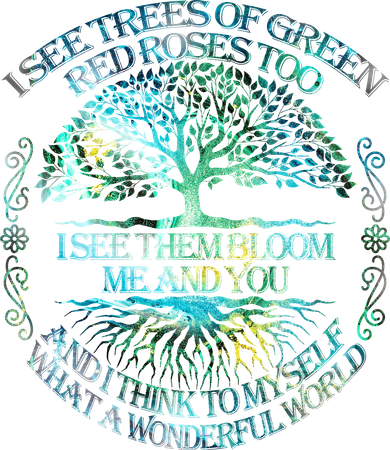 I See Trees Of Green Red Roses Too Hippie Coaster