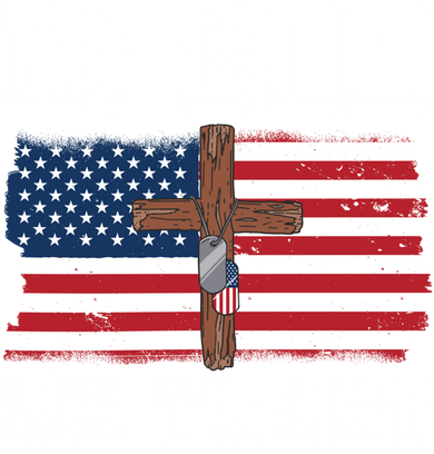 In God We Trust American Flag Jesus Faith Holy Cross Meaningful Gift Tote Bag